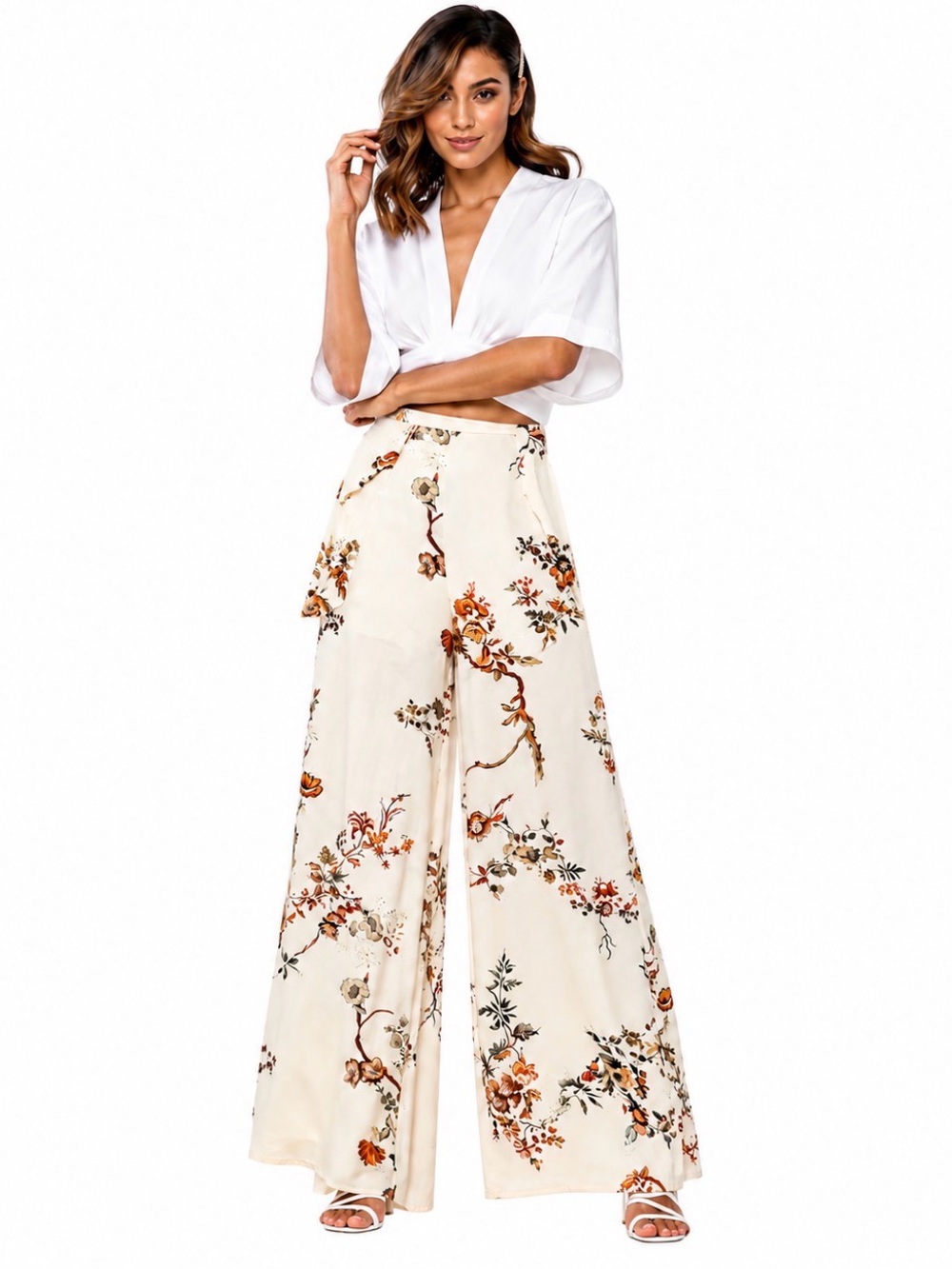 Indikah, Floral Wide Leg Palazzo Pants | Women’s, Size Medium EUC